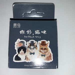 Cute cat die cut stickers
